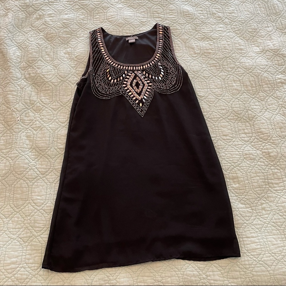 Women’s Black Detailed Sheath Dress. Size Small.